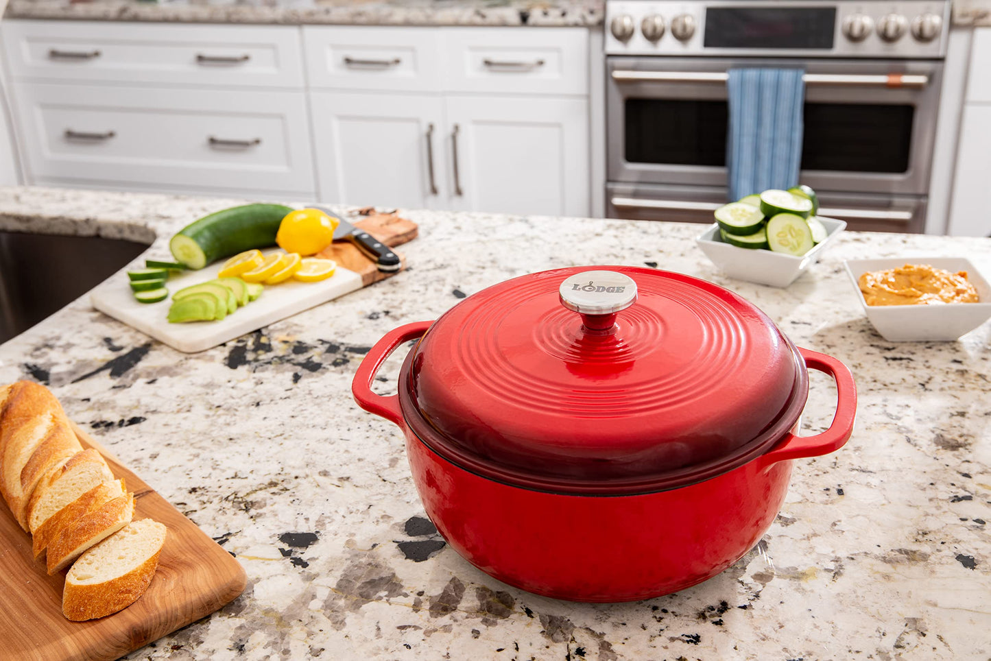 Lodge 6 Quart Enameled Cast Iron Dutch Oven