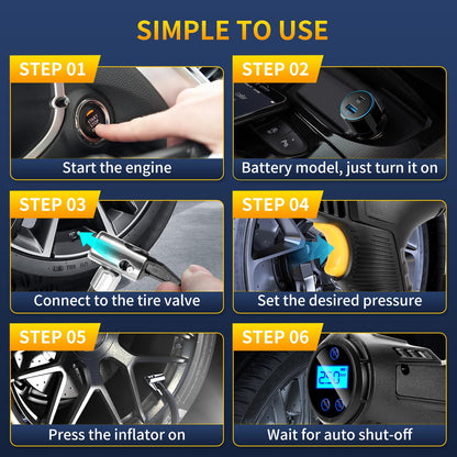 150PSI Portable Air Compressor for Cars
