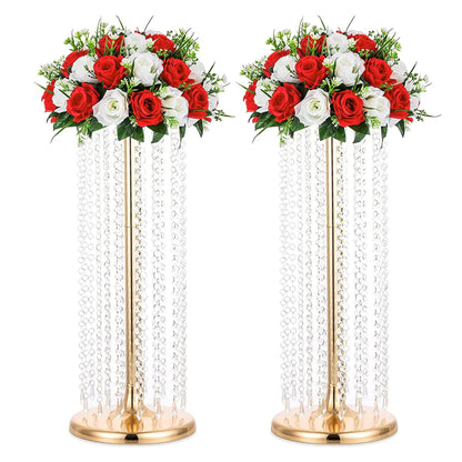 Gold Flower Stand Vases for Wedding Centerpieces