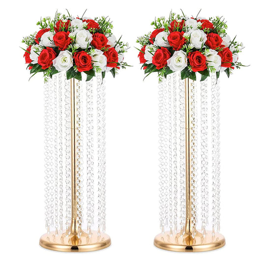 Gold Flower Stand Vases for Wedding Centerpieces