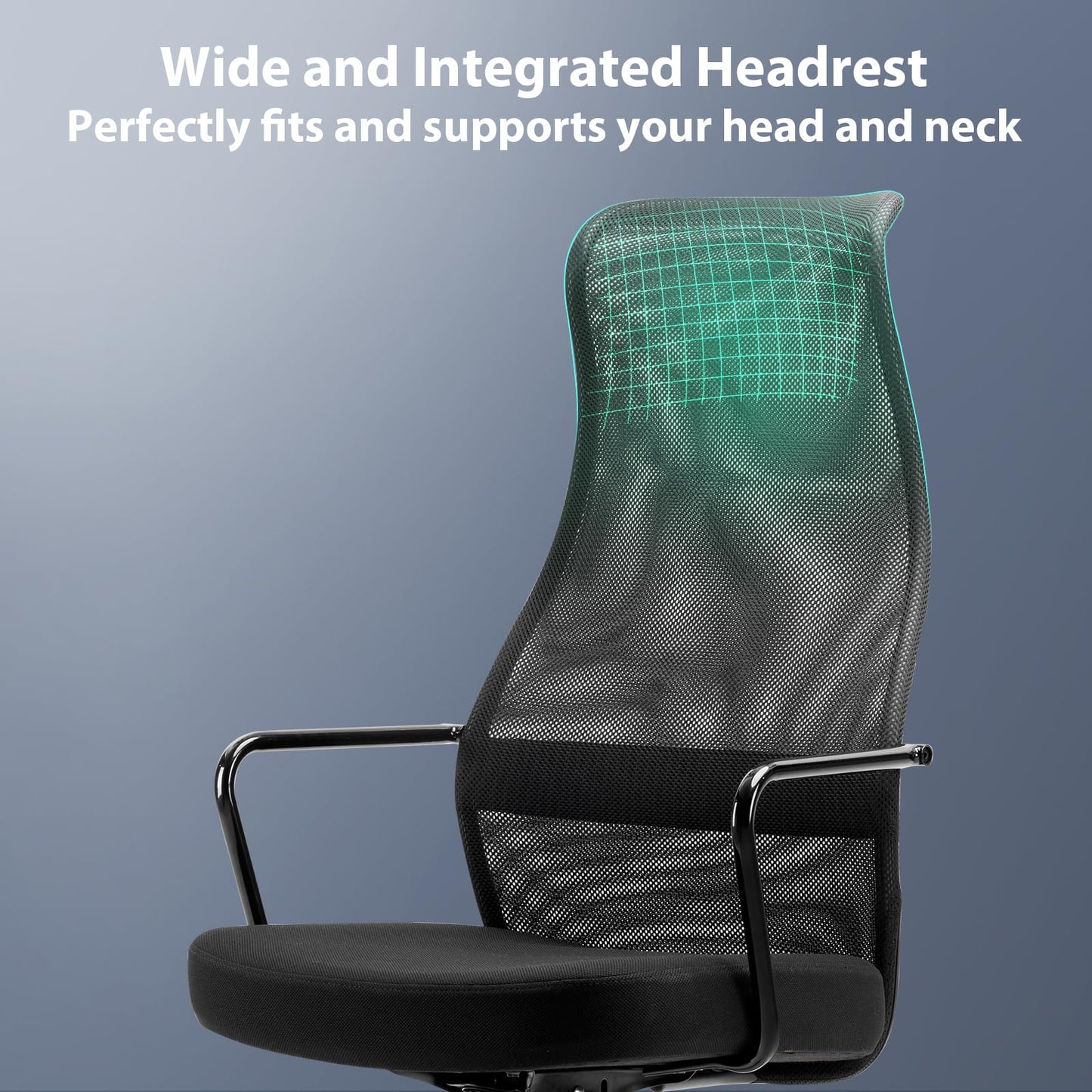 SIHOO M101C Ergonomic Office Chair-High Back Mesh Office Chair, Big and Tall Office Chair Lumbar Support, Comfortable Large Seat Cushion, Computer Desk Chair for Home Office, Black