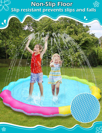 Jasonwell Kids Splash Pad Water Play Mat