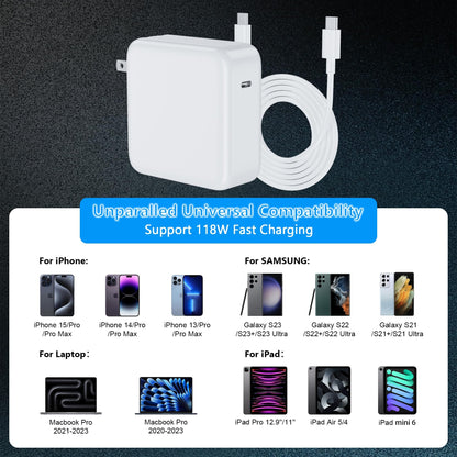 118W USB C Charger for MacBook Pro/Air