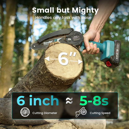 6-Inch Cordless Mini Chainsaw for Tree Trimming