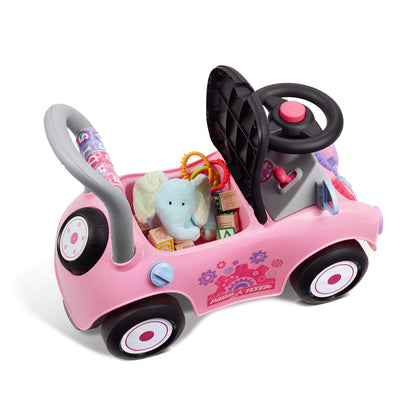 Radio Flyer Creativity Car, Sit to Stand Toddler Ride On Toy, Ages 1-3, Pink Kids Ride On Toy, Large