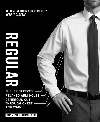 Van Heusen Men's Dress Shirt Regular Fit