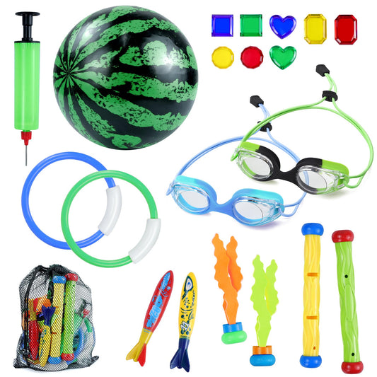 21 Pcs Diving Toy Set for Pool Fun