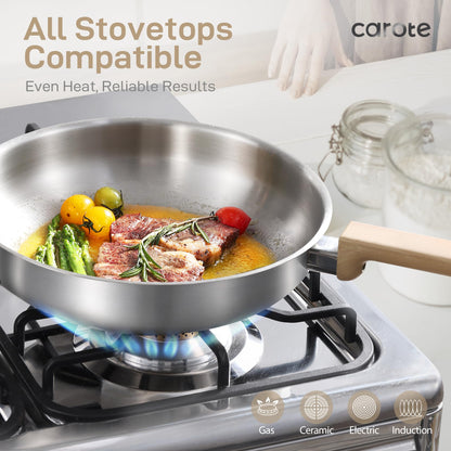 10-Piece CAROTE Stainless Steel Cookware Set