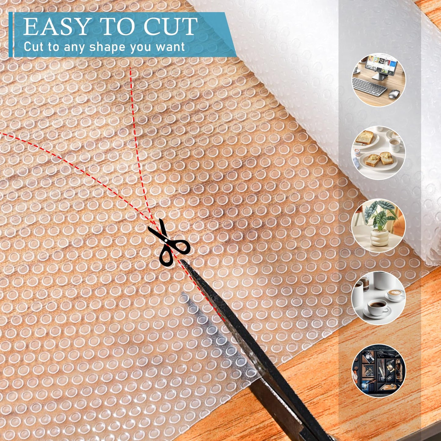 Waterproof Anti-Slip Drawer Liner Mats 17.6" x 94"