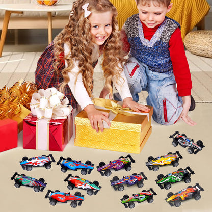 BYLGKE Toys for Ages 2-4, Baby Toys Cars, Die-Cast Racing Cars Party Favors, Pull-Back Car Educational Toys, Montessori Toys for 2+ Year Old Kids Toddlers, Pack of 12