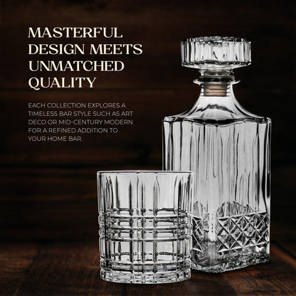 American Atelier Whiskey Decanter & Glass Set, 7-Piece