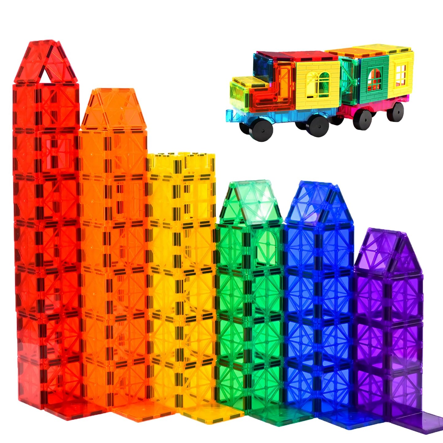 FNJO Magnetic Building Blocks Set for Kids