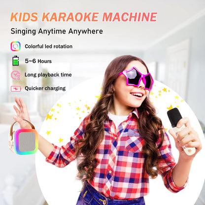 Kids Karaoke Machine with Microphone for Girls