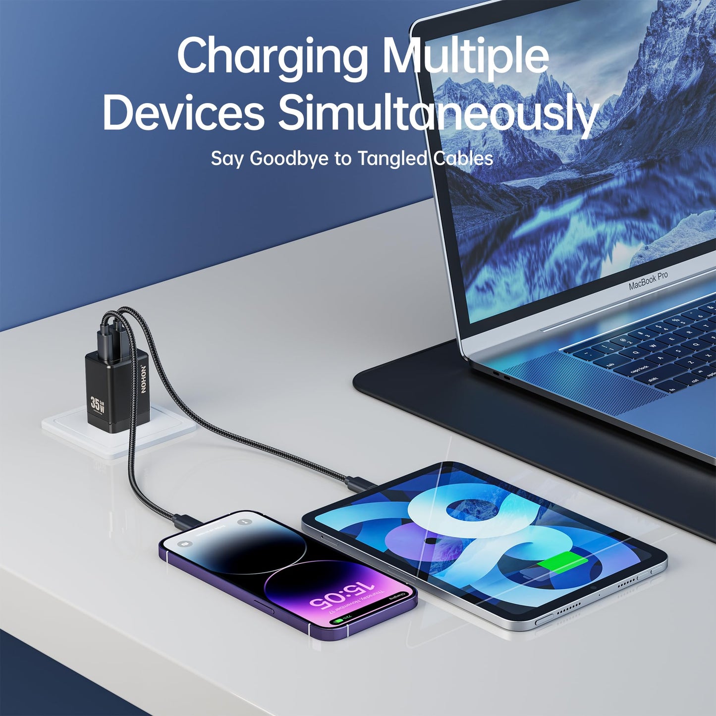 35W USB-C Wall Charger with 3ft Cable