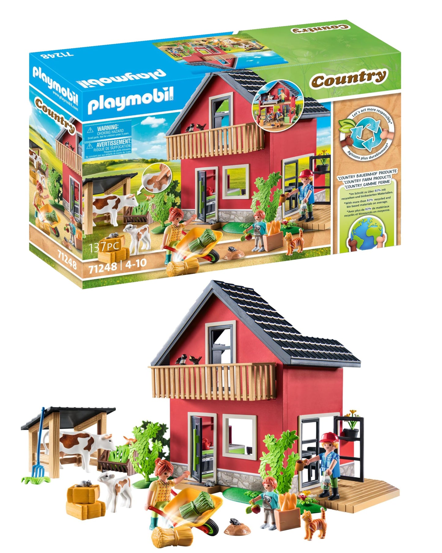 Playmobil Farmhouse Playset with Outdoor Area