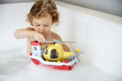 Green Toys Rescue Boat and Helicopter Set