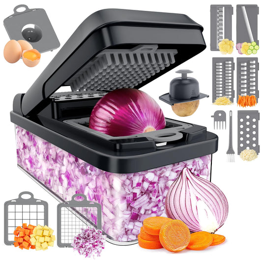 SpaceHacks 12-in-1 Vegetable Chopper with Blades