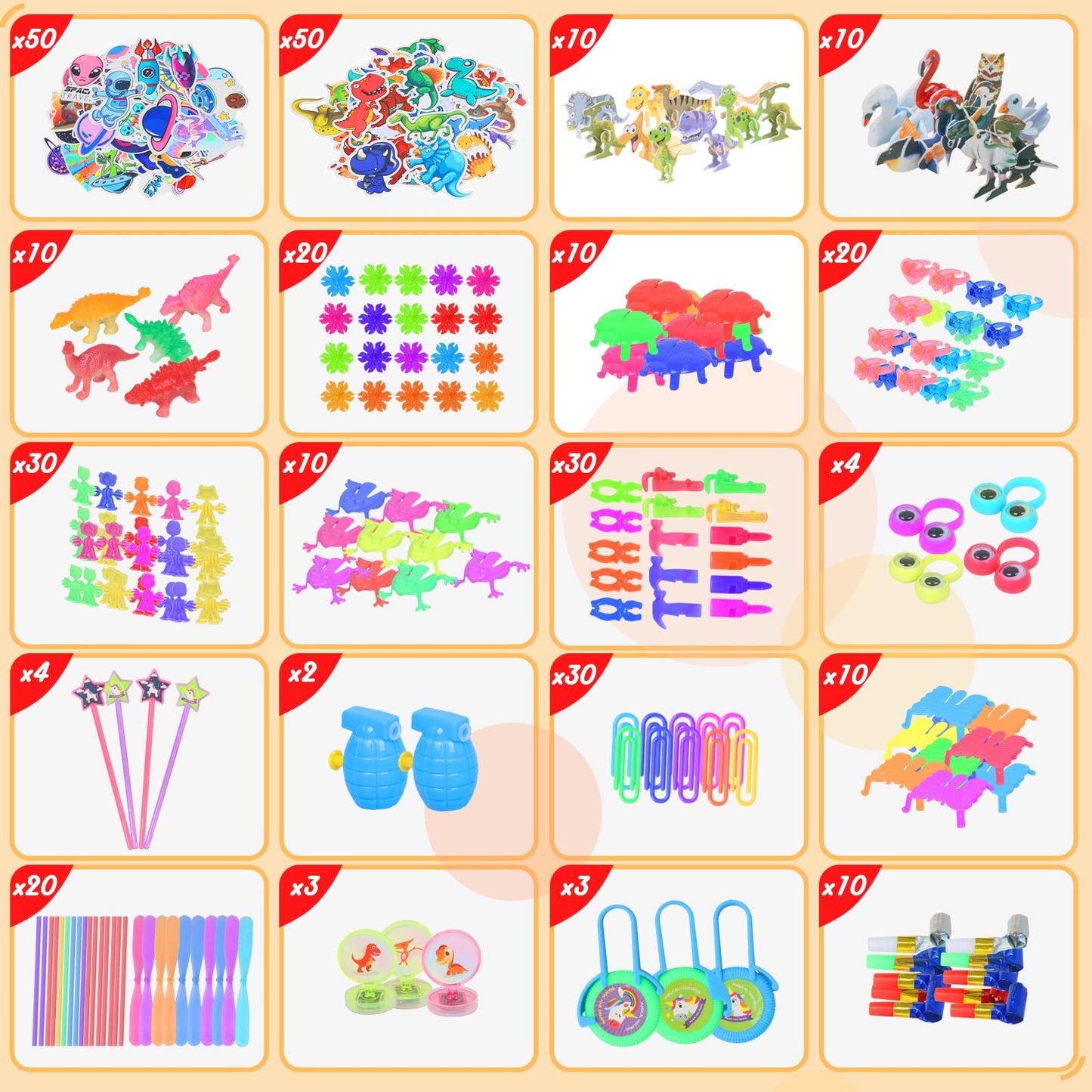 Erotodo 402 PCS Party Favors for Kids, Fidget Toys Pack, Goodie Bag Stuffers, Carnival Prizes, Pinata Filler, Treasure Box Toys for Classroom Rewards
