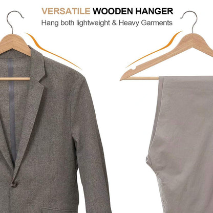 ELONG HOME Wooden Suit Hangers 30 Pack