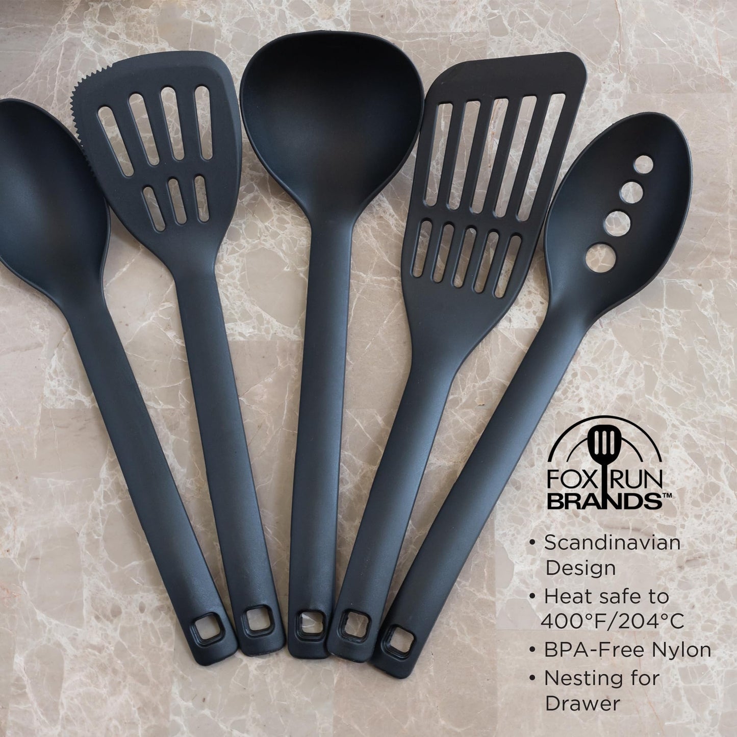 Fox Run 5-Piece Nylon Utensil Set
