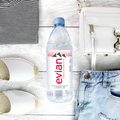 Evian Spring Water 1L Bottle, 12 Pack