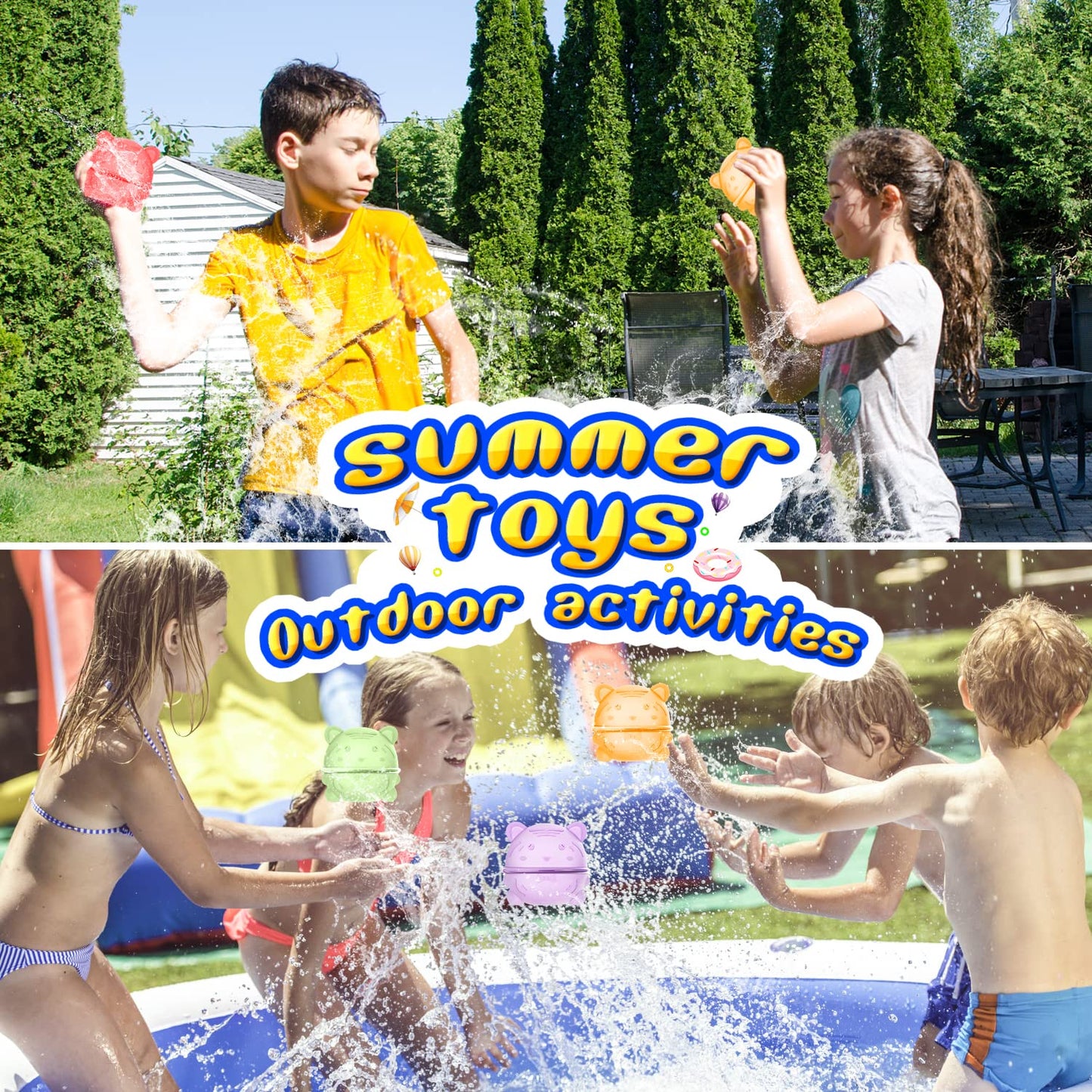 Magnetic Reusable Water Balloons for Summer Fun