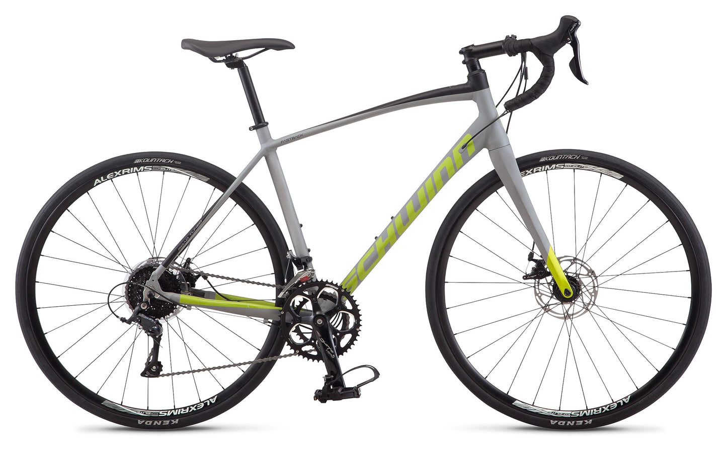 Schwinn Fastback AL Disc Sora Adult Performance Road Bike, Beginner to Intermediate Bicycle Riders, 700c Wheels, 18-Speed Drivetrain, Small Aluminum Frame, Grey