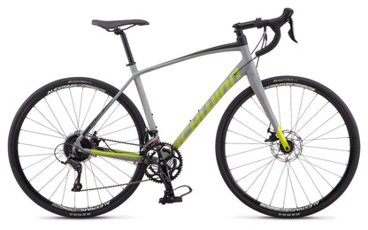 Schwinn Fastback AL Disc Sora Adult Performance Road Bike, Beginner to Intermediate Bicycle Riders, 700c Wheels, 18-Speed Drivetrain, Small Aluminum Frame, Grey