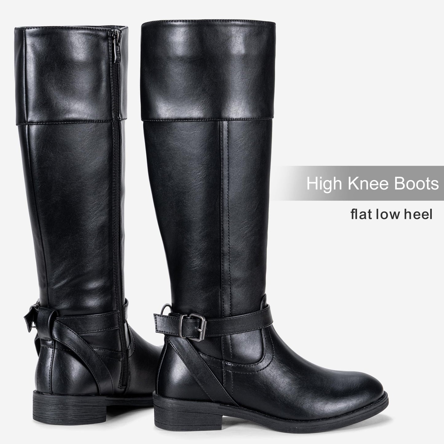 Jeossy Women's Wide Calf Knee High Boots