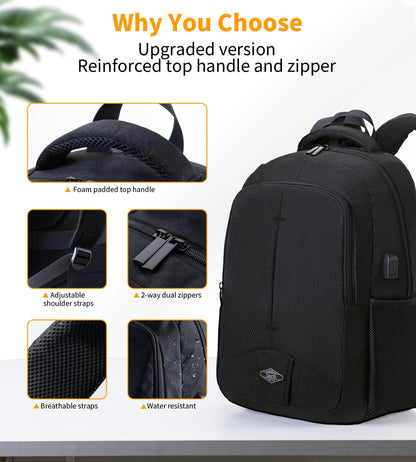 Zecti Travel Laptop Backpack with USB Charging