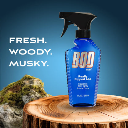 ADD 2 TO YOUR CART ❗ BOD man Fragrance Body Spray, Really Ripped Abs, 8 Fl Oz (Pack of 1) , Color: clear