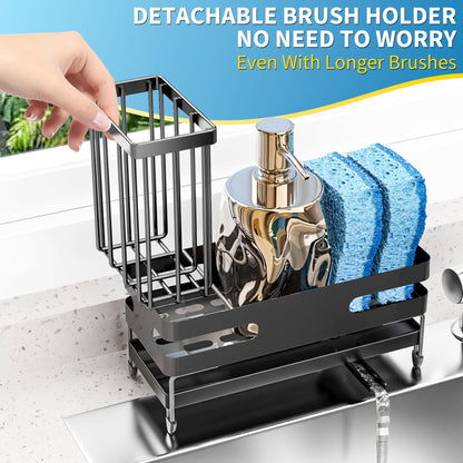 Sink Caddy with Self Drain Tray Organizer