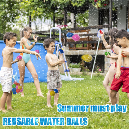 60 PCS Reusable Water Soaker Balls for Summer Fun