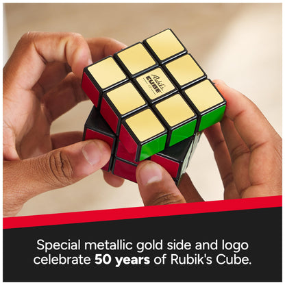 Rubik’s Cube, Special Retro 50th Anniversary Edition, Original 3x3 Color-Matching Puzzle Classic Problem-Solving Challenging Brain Teaser Fidget Toy, for Adults & Kids Ages 8+