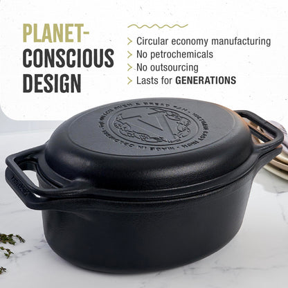 Victoria 6-Quart Cast Iron Dutch Oven Set