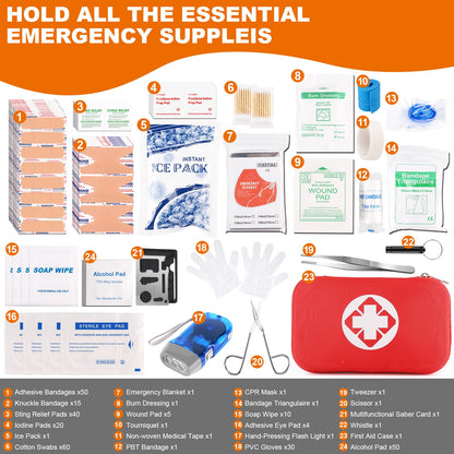 300PCS Essential First Aid Kit for Travel