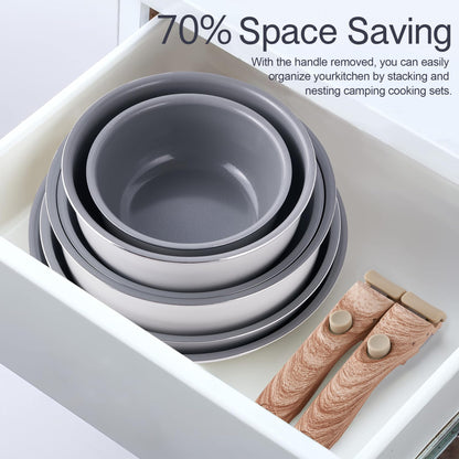 Nonstick Ceramic Cookware Set - 18 PCS
