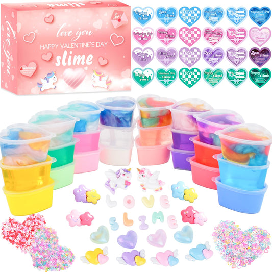 Valentine's Day Slime Party Favors - 24 Pack