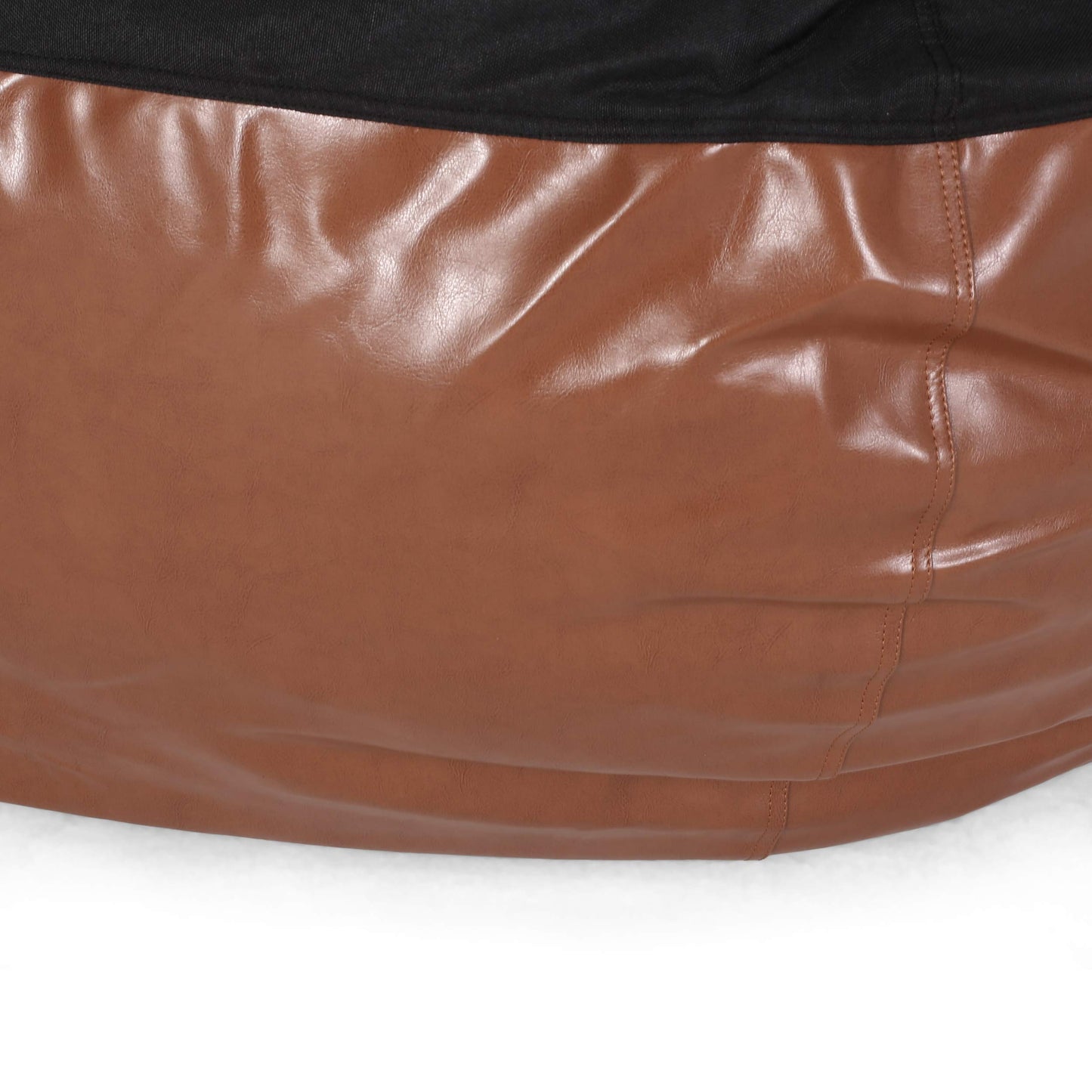 Christopher Knight Home Ohnstad Bean Bag, Black + Coffee Brown, Small