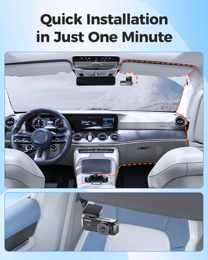 Azdome 1080P Mini Dash Cam with WiFi
