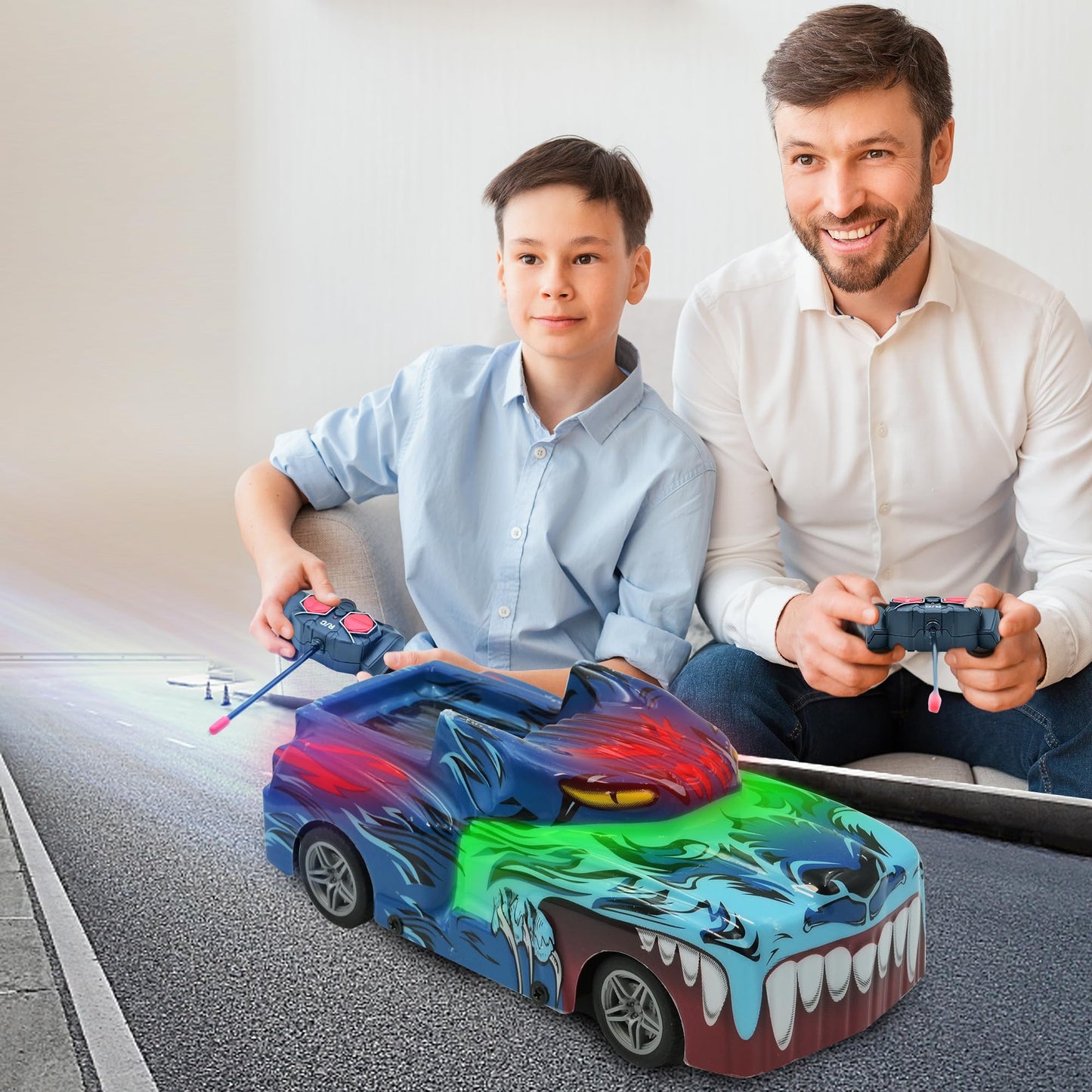 Kello Cartoon RC Car Toys, Gift Car Toys for 3+ Year Old Boys, Boy and Girl Christmas Birthday Party Gift(Blue)