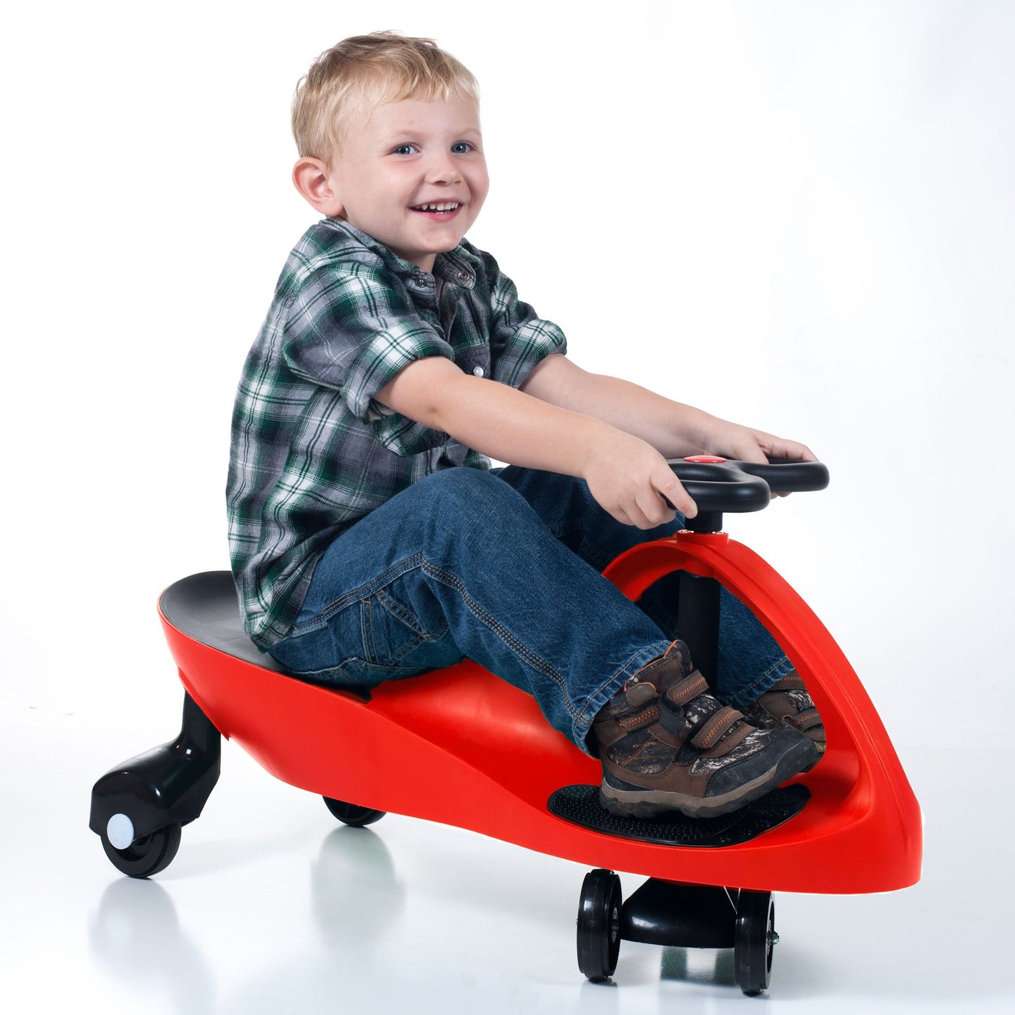 Wiggle Car - Ride on Toy for Ages 3 and Up - Toddler Ride on Toys with no Batteries, Gears, or Pedals Just Twist, Wiggle, and Go by Lil’ Rider (Red)