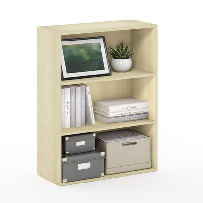 Furinno 3-Tier Open Shelf Bookcase in Maple