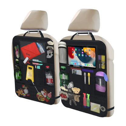 SETTECH Car Organizer Backseat,2PCS Durable Car Storage Organizer and Hanging Detachable Car Trash Bags. Car storage 9 Pockets Car Seat Travel Bag,Travel Car Seat,Car Accessories Interior for kids