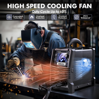 MIGVAN 140A 3-in-1 MIG Welder with LED Display