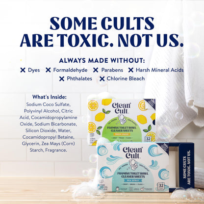 Dissolvable Toilet Bowl Cleaner Sheets - Cleancult