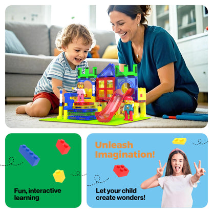 PicassoTiles Magnetic Building Blocks Playground Set