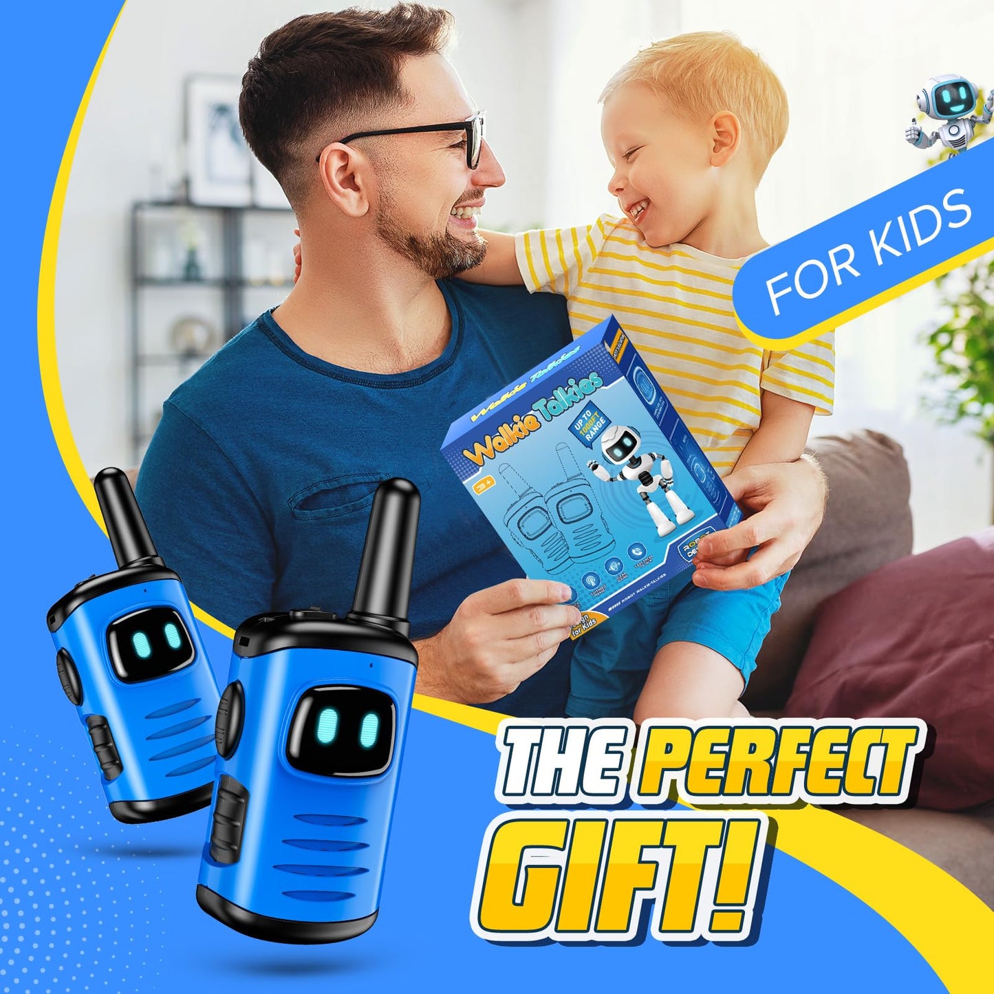 2 Pack Kids Walkie Talkies for Outdoor Fun