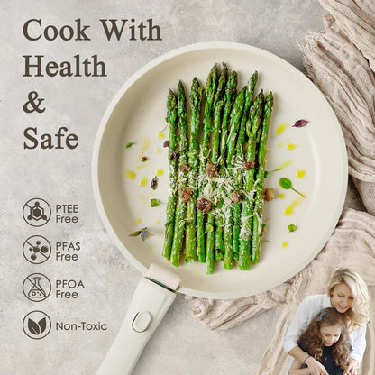 Non-Stick Pots and Pans Set with Removable Handles