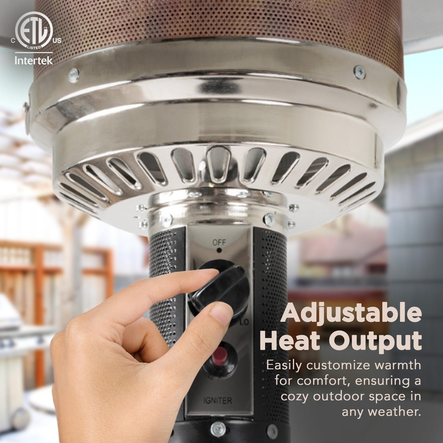 Amazon Basics Outdoor Propane Patio Heater with Wheels